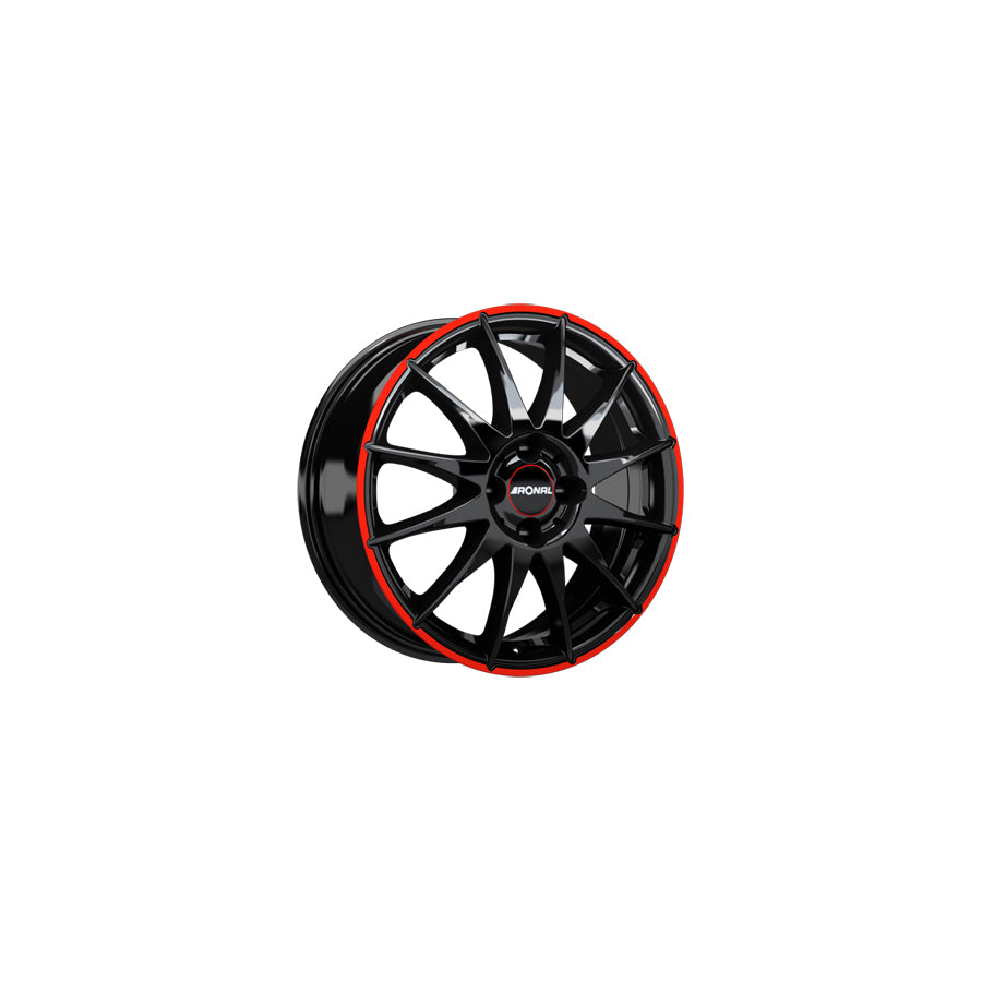 Ronal R54 MCR 7x17 ET35 54R7704.03X/MCR Jetblack - Red Rim Wheel
