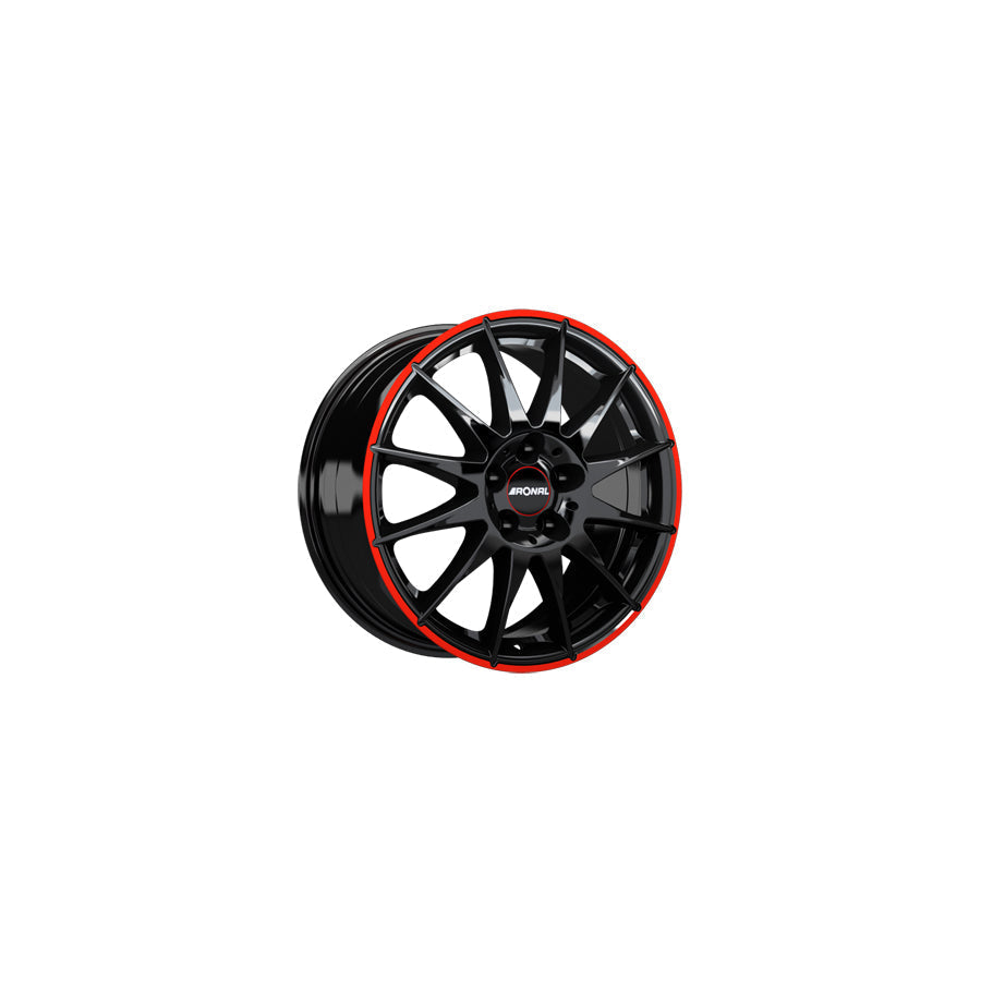 Ronal R54 MCR 7x17 ET40 54R7705.08X/MCR Jetblack - Red Rim Wheel