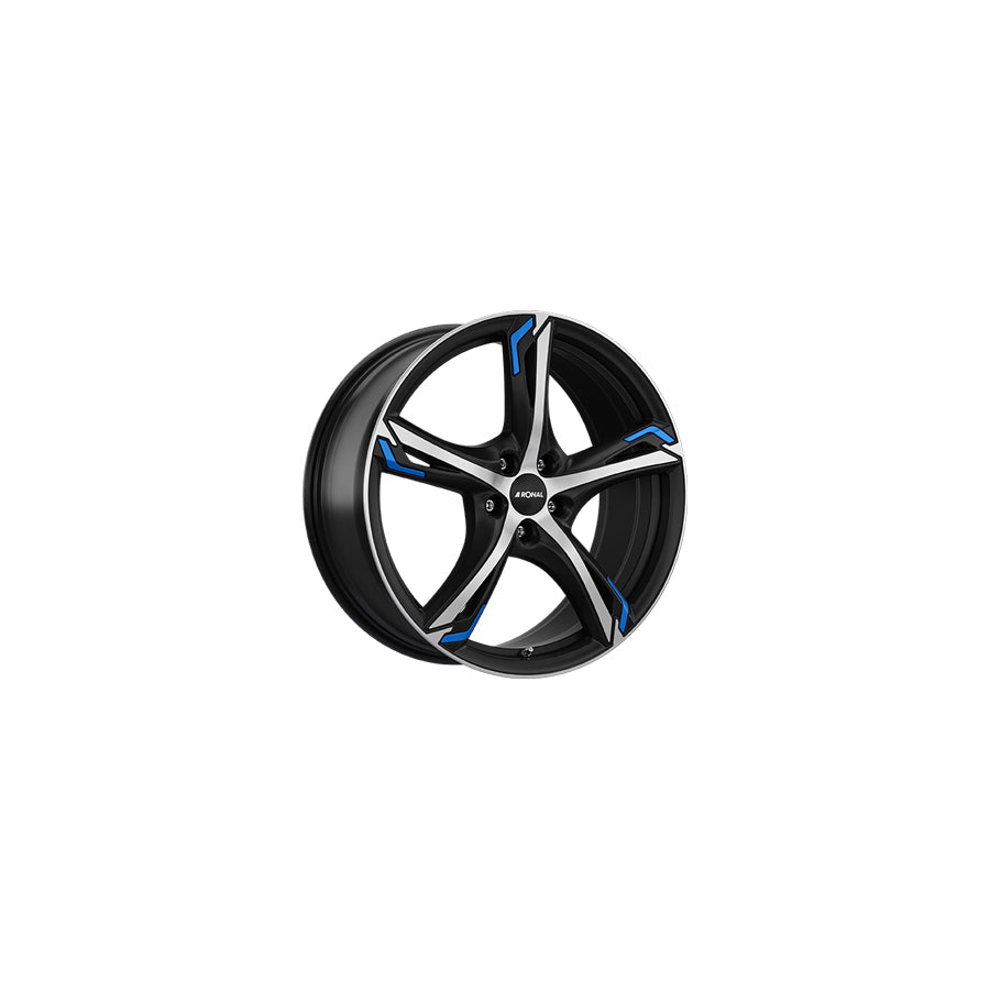 Ronal R62 Blue 8x19 ET40 62R9805.08X/BLUE Jetblack-Matt-Diamond Cut Blue Wheel