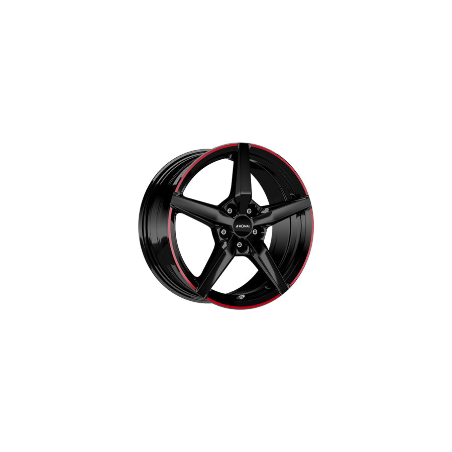 Ronal R69 MCR 8x18 ET40 69R8805.05X/MCR Jetblack - Red Rim Wheel