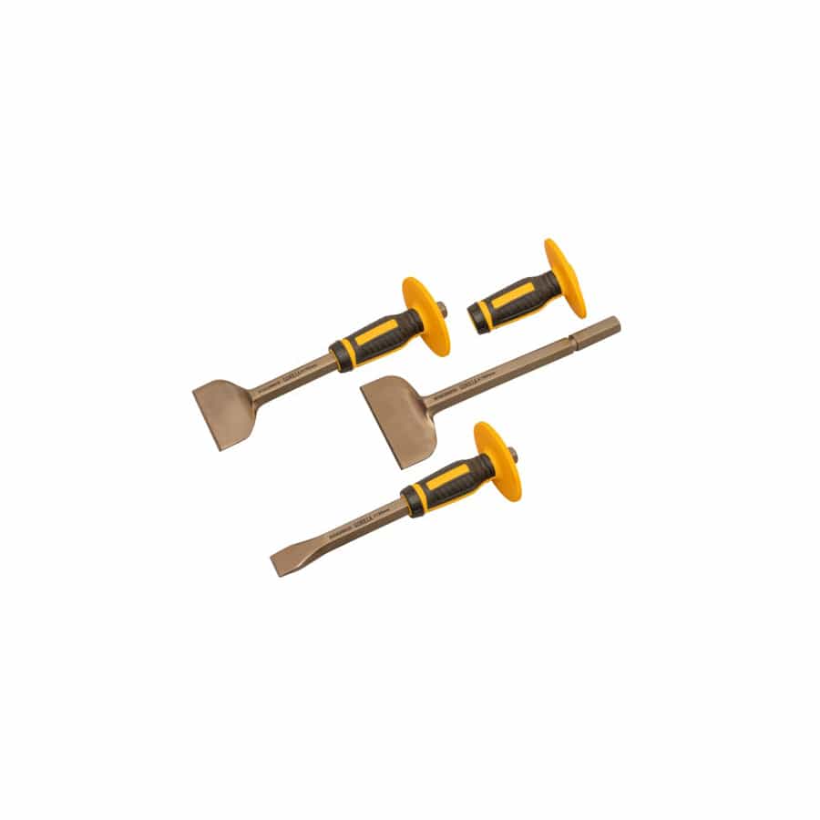 Roughneck ROU31933 Bolster & Chisel Set with Non-Slip Guards, 3 Piece