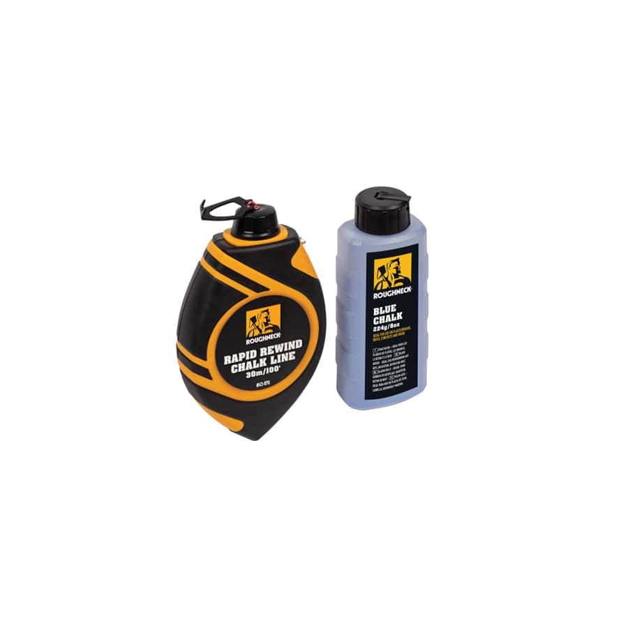 Roughneck ROU43070 Rapid Rewind Chalk Line Reel Set 30m