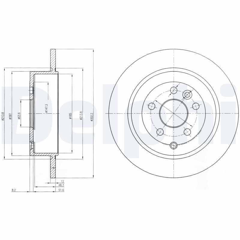 DELPHI BG4124C Brake Disc .