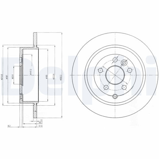DELPHI BG4124C Brake Disc .