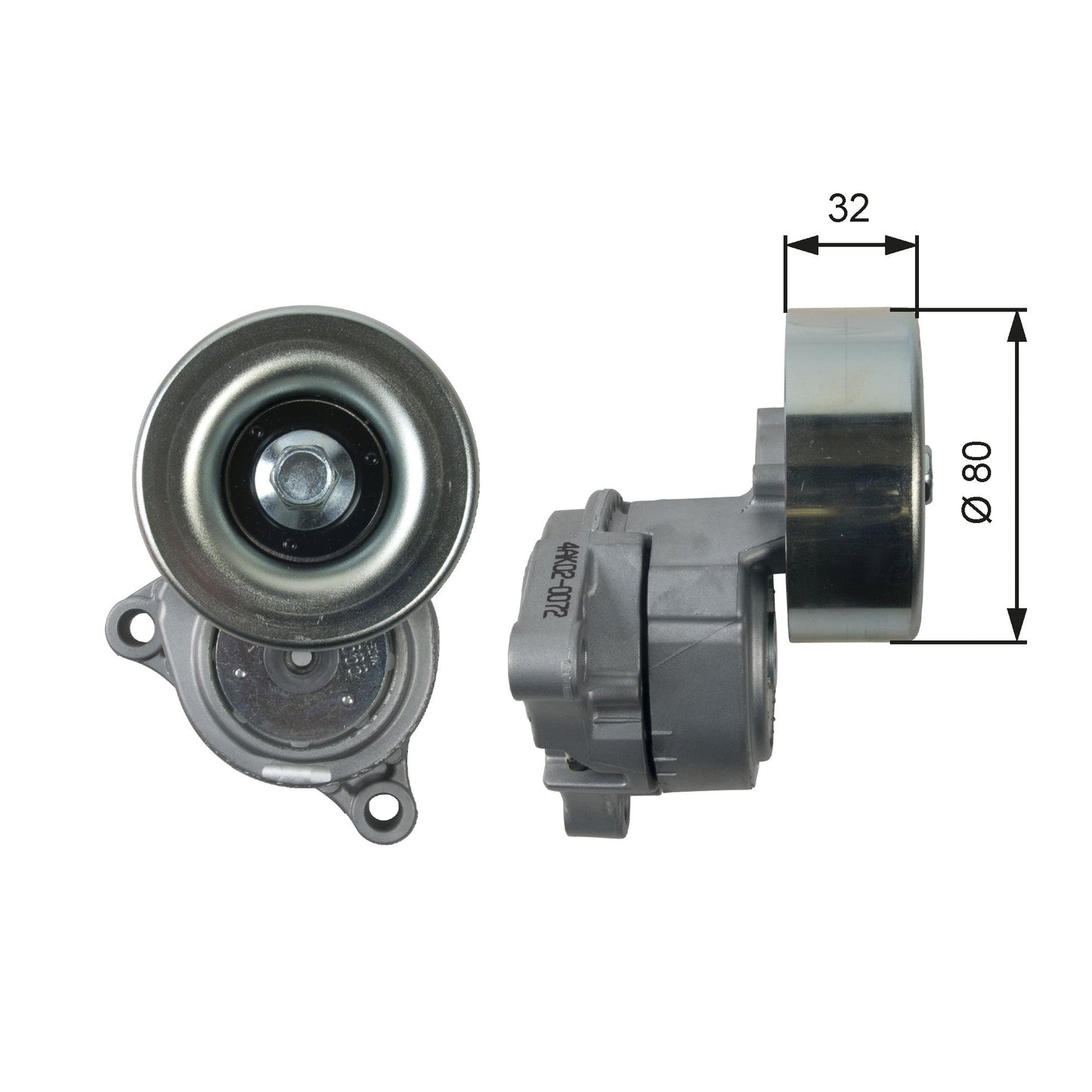 GATES GATT38489 V-Ribbed Belt Tensioner Pulley