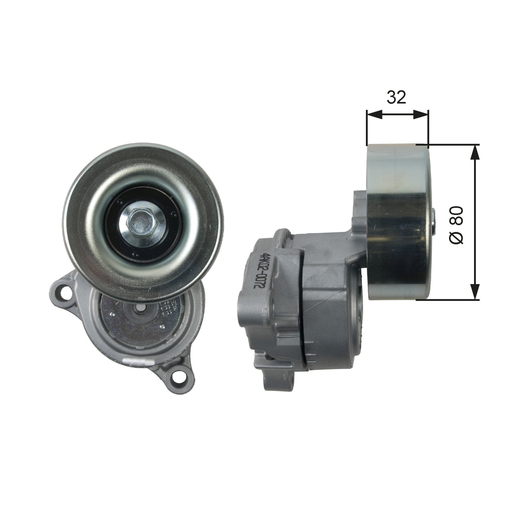 GATES GATT38489 V-Ribbed Belt Tensioner Pulley