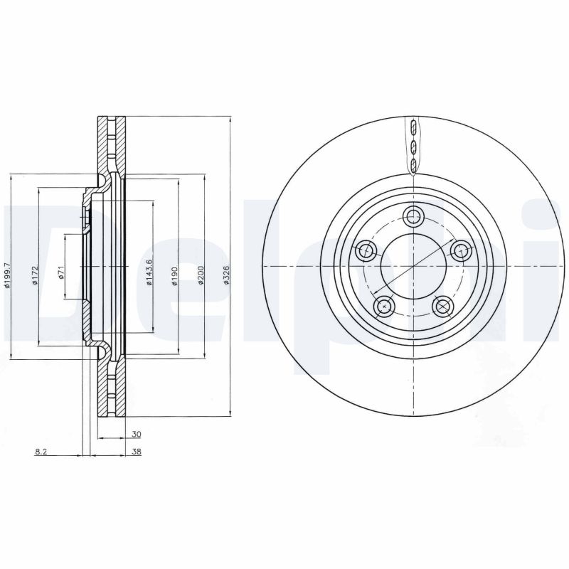 DELPHI BG4203C Brake Disc .