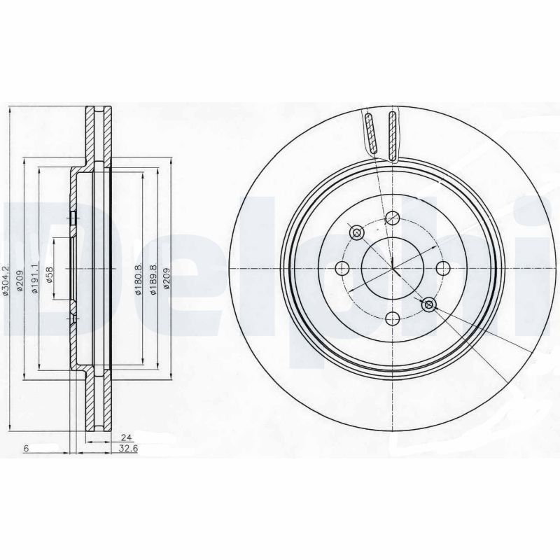 DELPHI BG3854 Brake Disc .