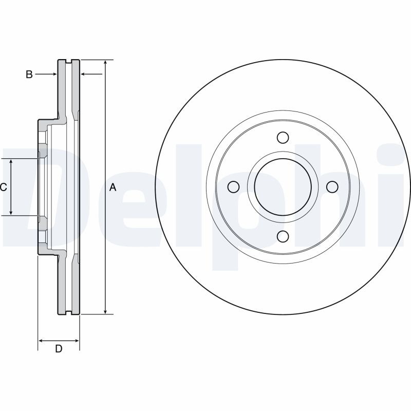 DELPHI BG4569C Brake Disc .