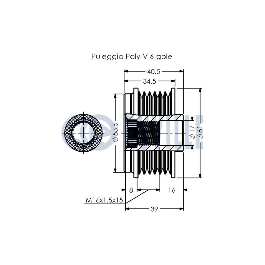 Ruville 55142 Alternator Freewheel Clutch