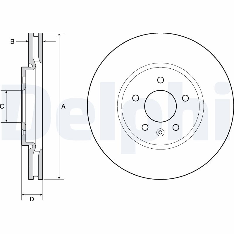 DELPHI BG4672C Brake Disc .