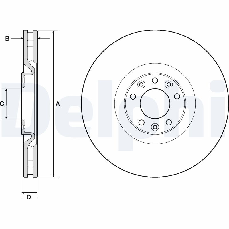 DELPHI BG4814C Brake Disc .
