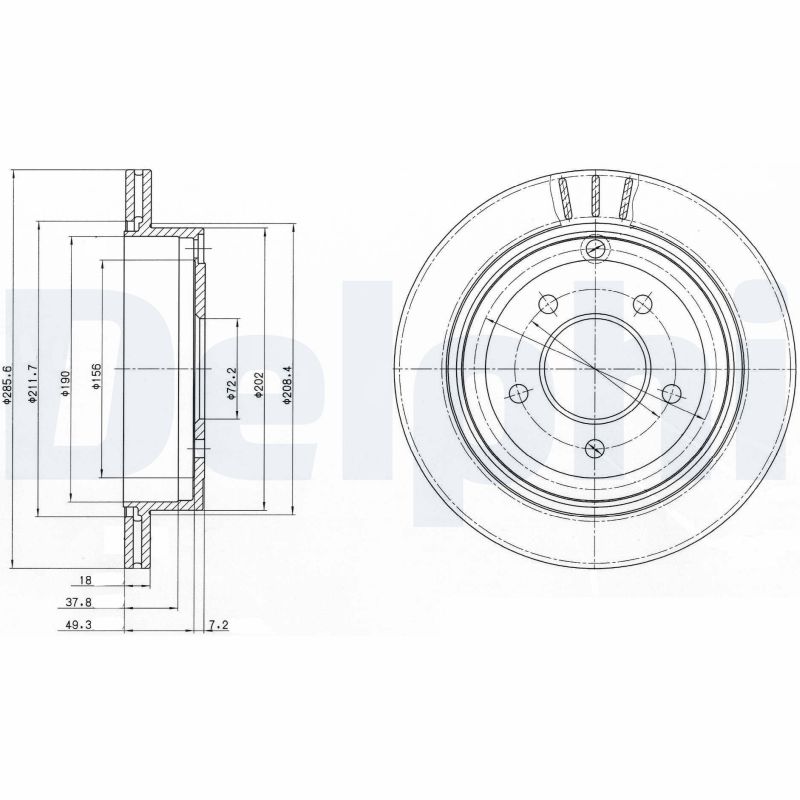 DELPHI BG4177 Brake Disc .