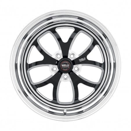 Weld 76MB8080B47A S76 Wheel 18x8 5x4.75 ET5 BS4.7 Black Center - Polished Shell
