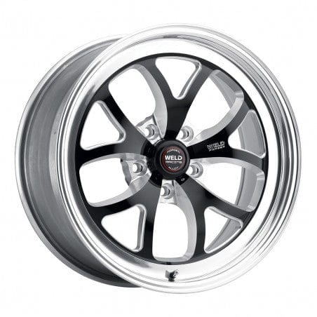 Weld 76HB7090A57A S76 Wheel 17x9 5x4.5 ET18 BS5.7 Black Center - Polished Shell