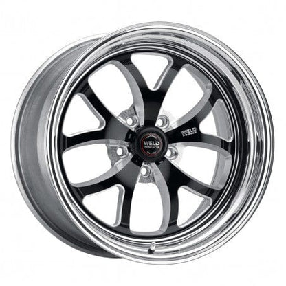 Weld 76MB8090B67A S76 Wheel 18x9 5x4.75 ET43 BS6.7 Black Center - Polished Shell