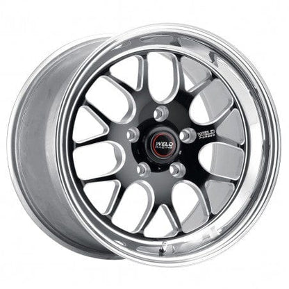 Weld 77MB7050B33A S77 Wheel 17x5 5x4.75 ET8 BS3.3 Black Center - Polished Shell