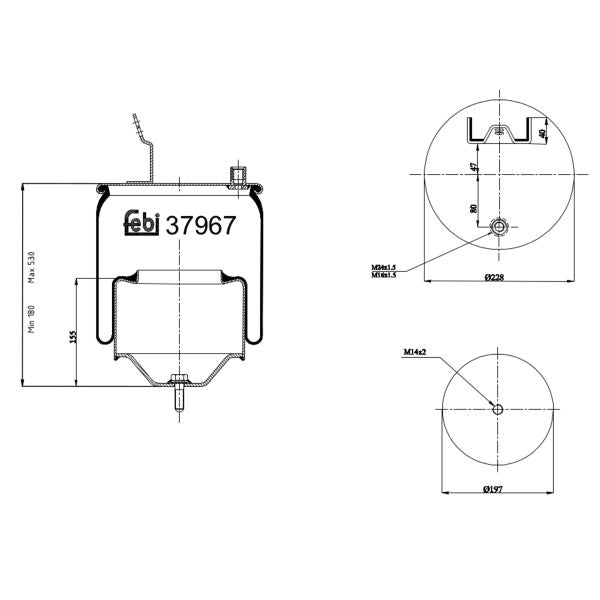 FEBI FE37967 Air Suspension Bellow