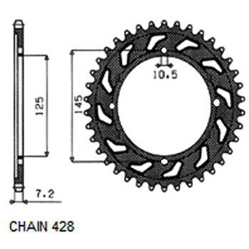 SUNSTAR SUNR1-2539-59 Chain Sprocket