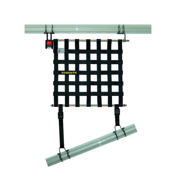 SCHROTH 09043-0 LEFT WINDOW NET 400 MM X 405 MM (15.75" X 16") BLACK SFI/FIA