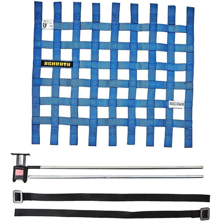 SCHROTH 09045-1 LEFT WINDOW NET 525 MM X 467 MM (20.7 "X 18.4") BLUE SFI/FIA