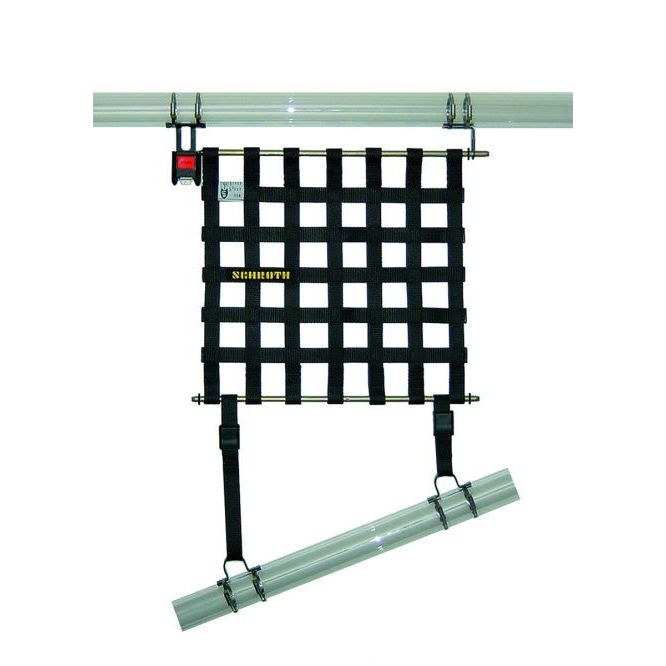 SCHROTH 09545-0 RIGHT WINDOW NET 525 MM X 467 MM (20.7 "X 18.4") BLACK SFI/FIA