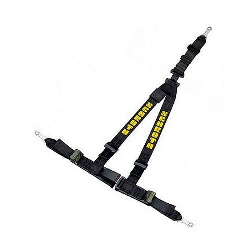 SCHROTH 10010E SEAT BELT RALLYE 3 3-POINT LEFT 50 MM (2") BLACK WITH YELLOW LOGO