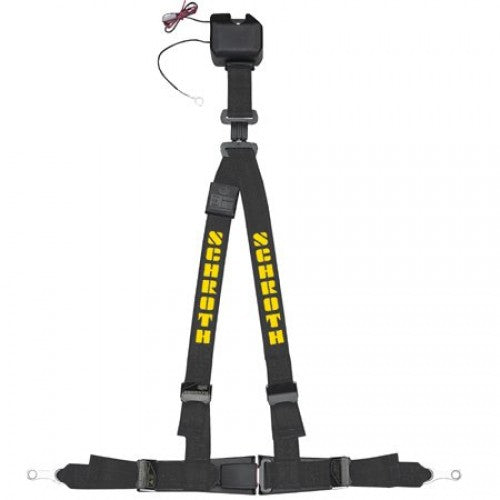 SCHROTH 11510 SEAT BELT ASM-AUTOCONTROL 2 3-POINT 50 MM (2") RIGHT, BLACK / YELLOW LOGO