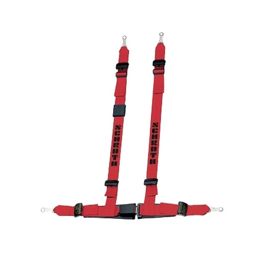 SCHROTH 13042E SEAT BELT RALLYE CROSS 4-POINT 50 MM (2"), ASM ECE, RED
