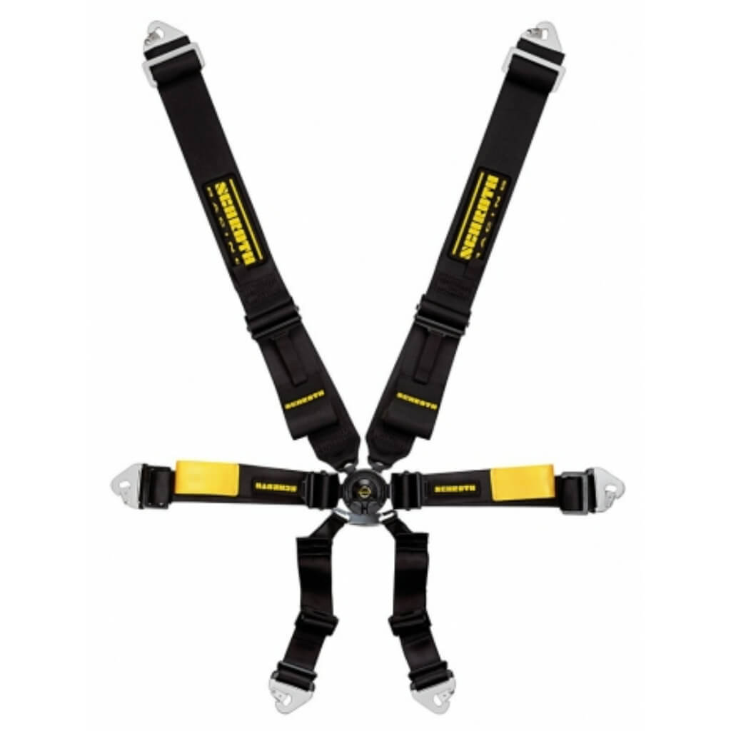 SCHROTH 94500-0 SEAT BELT ENDURO 6-POINT 3X2, FIA 8853-2016, BLACK