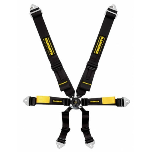 SCHROTH 94500-0 SEAT BELT ENDURO 6-POINT 3X2, FIA 8853-2016, BLACK