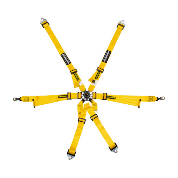 SCHROTH 94700-H3 SEAT BELT PROFI 6-POINT 2X2 YELLOW FOR PORSCHE 996 / 997