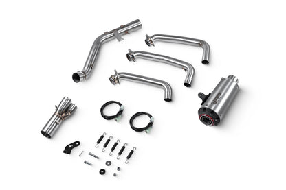Scorpion PYA130SYSSEO Red Power Full System Brushed Stainless Steel Sleeve - MT-09 - 2024