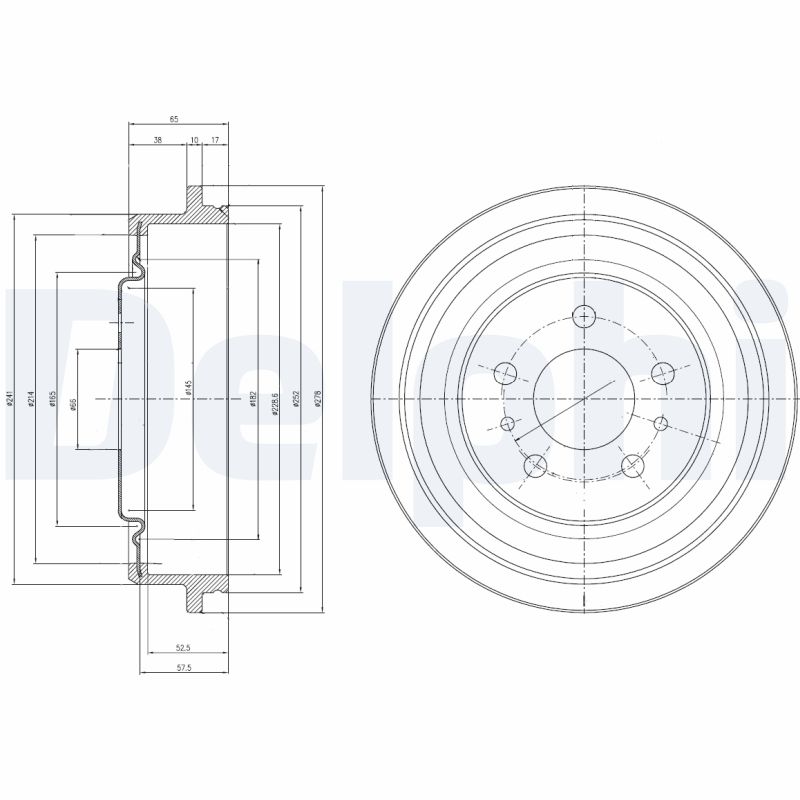 DELPHI BF425 Brake Drum