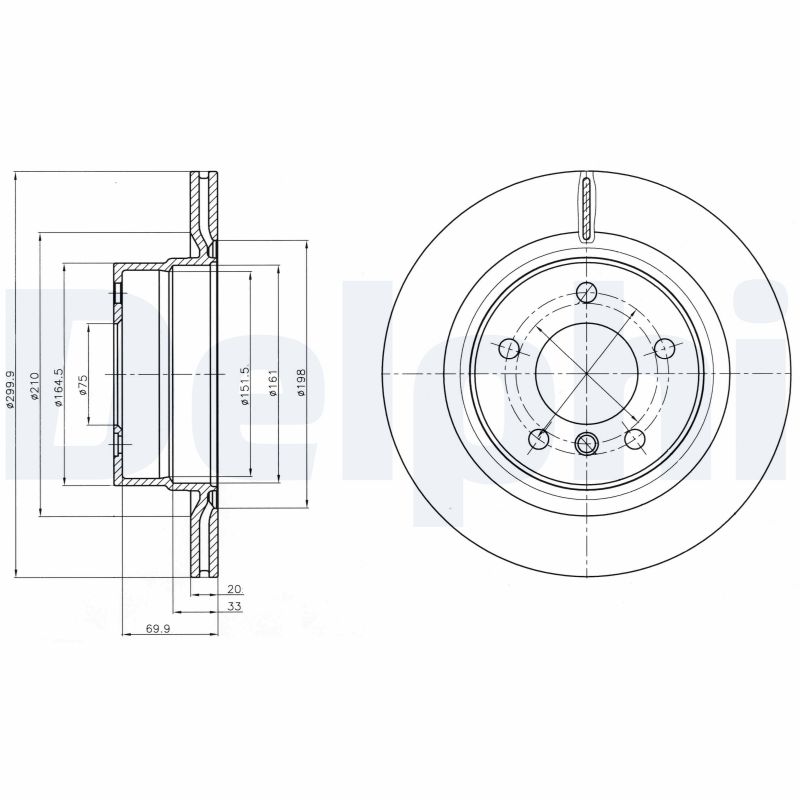 DELPHI BG4293C Brake Disc .