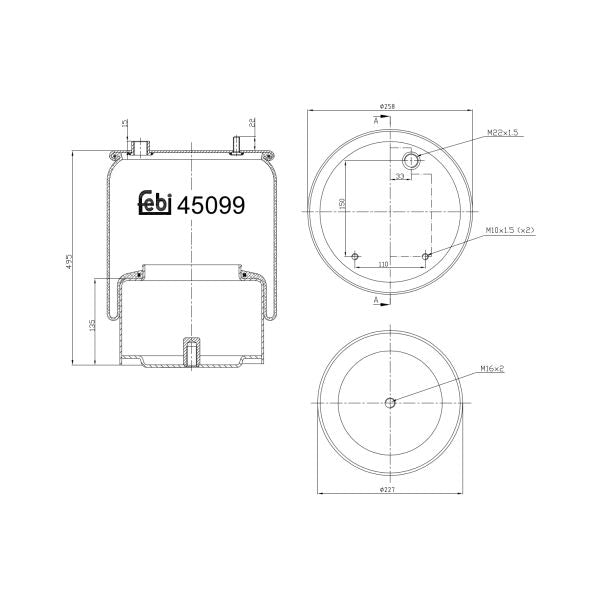 FEBI FE45099 Air Suspension Bellow