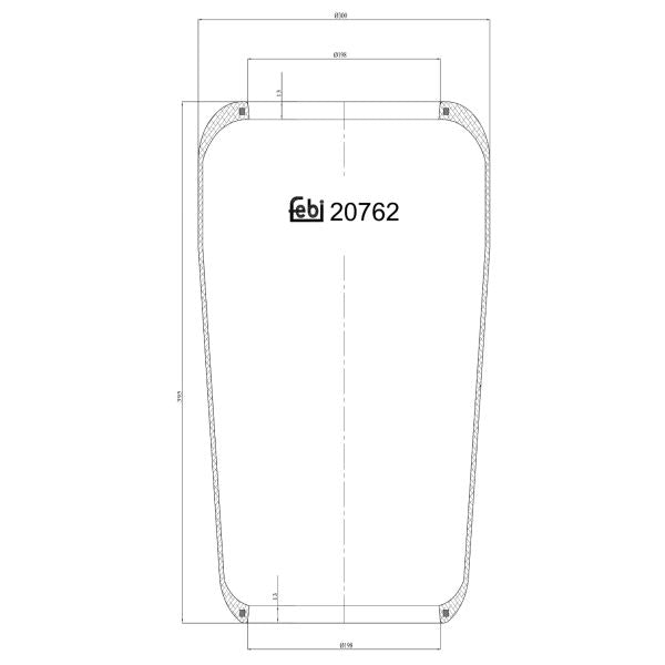 FEBI FE20762 Air Suspension Bellow
