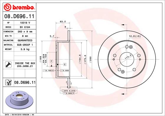 BBP 41355BBP Disc Brake Caliper Repair Kit