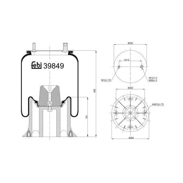 FEBI FE39849 Air Suspension Bellow