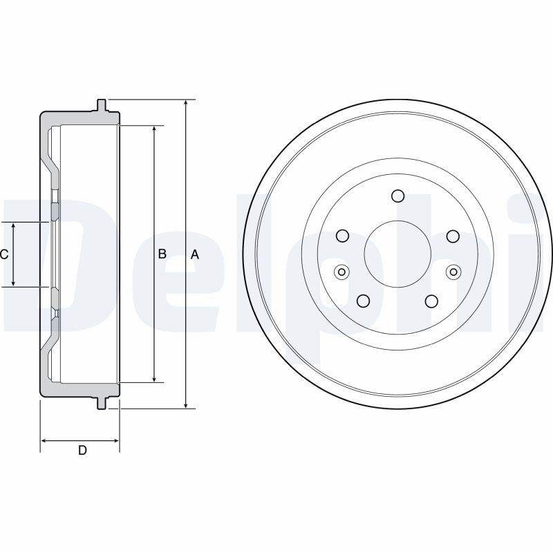 DELPHI BF513 Brake Drum
