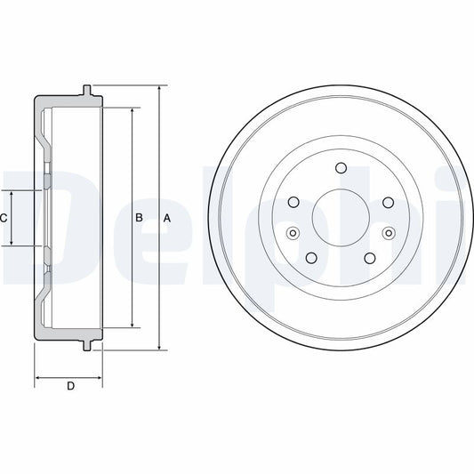 DELPHI BF513 Brake Drum