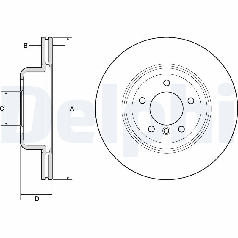 DELPHI BG9162C Brake Disc