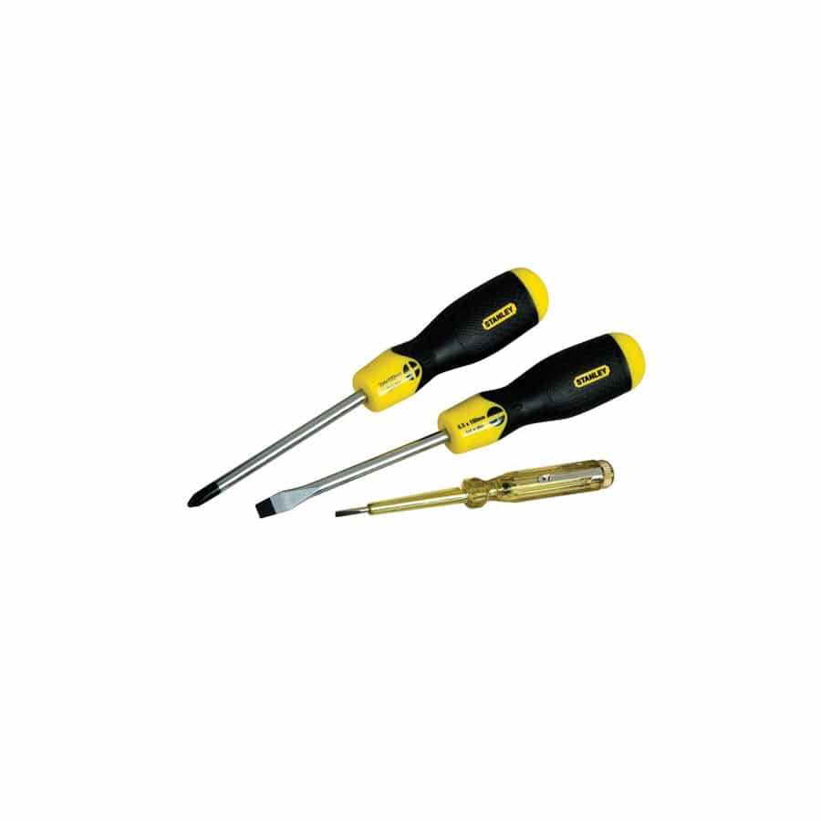 STANLEY® STA065012 Cushion Grip Screwdriver Set, 3 Piece/Voltage Tester