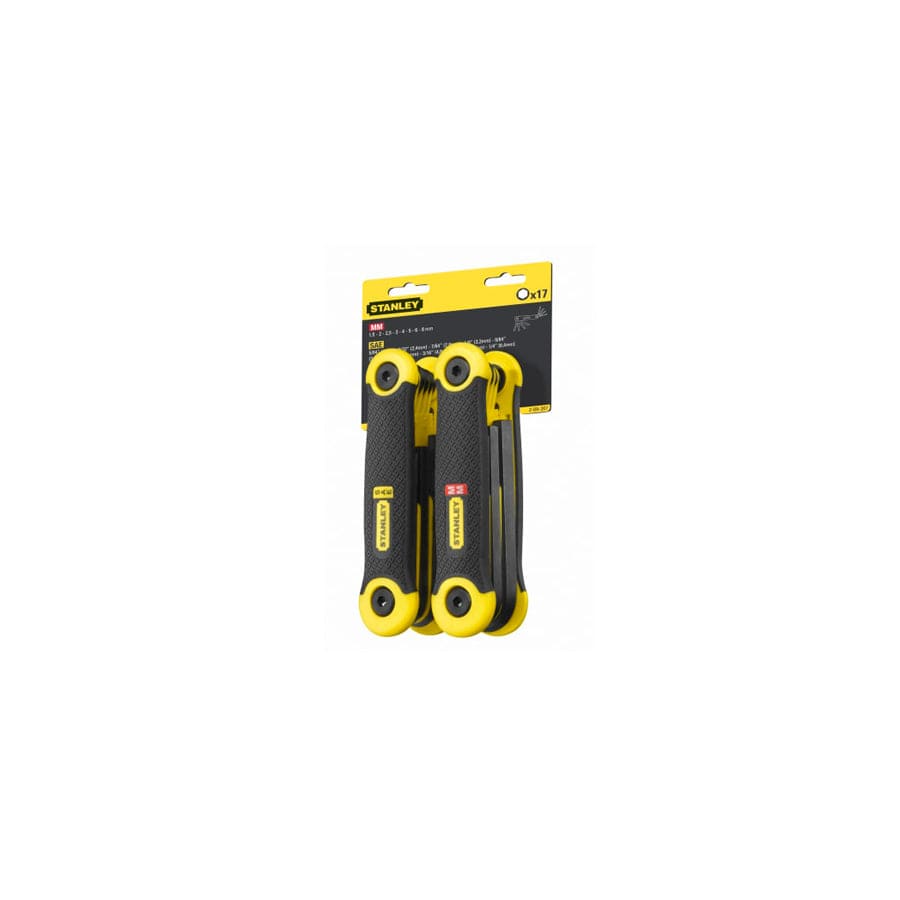 STANLEY® STA269267 Metric & Imperial Folding Hexagon Key Set, 17 Piece