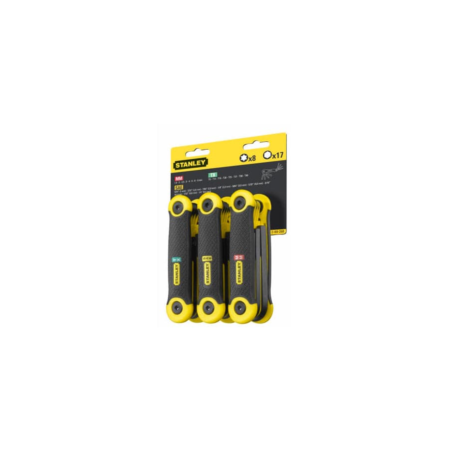 STANLEY® STA269268 Metric, Imperial & TORX Folding Hexagon Key Set, 25 Piece