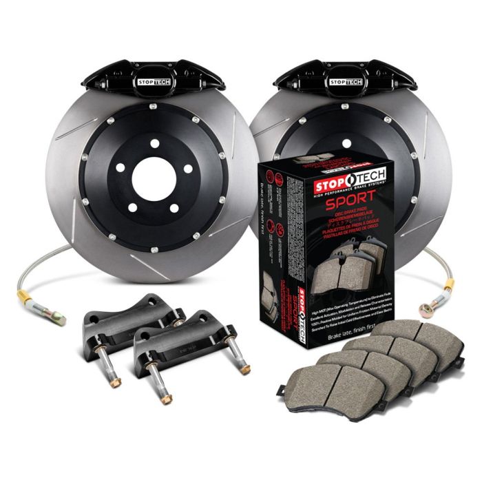 StopTech 83.487.0023.51 Sport Big Brake Kit - Rear - 328x28mm Slotted - ST-22 Black