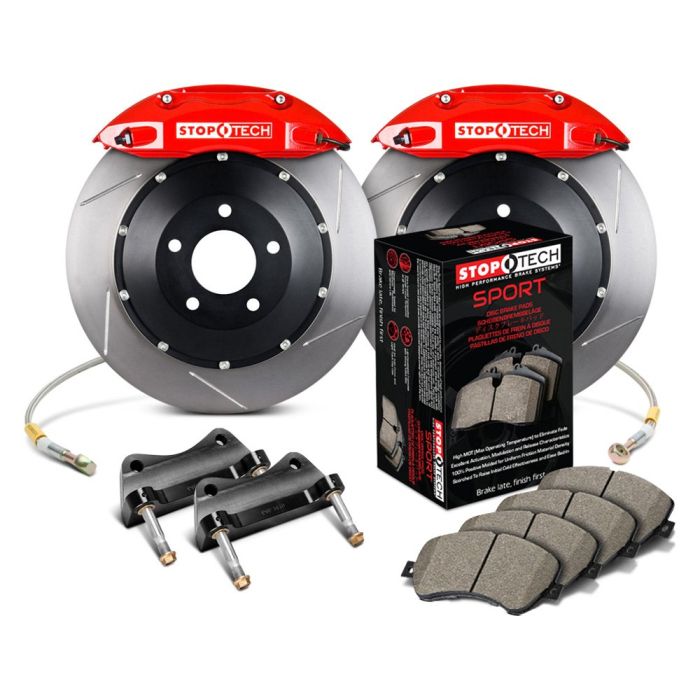 StopTech 83.887.4300.71 Sport Big Brake Kit - Front - 328x28mm Slotted - ST-40 Red