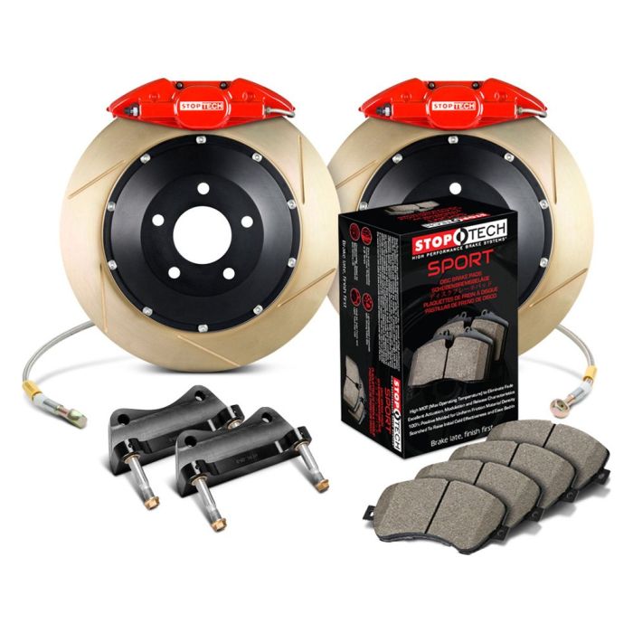 StopTech 83.645.0027.73 Sport Big Brake Kit - Rear - 355x32mm Slotted & Zinc Coated - ST-22 Red