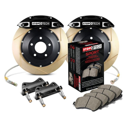 StopTech 83.799.0046.53 Sport Big Brake Kit - Rear - 332x32mm Slotted & Zinc Coated - ST-40 Black