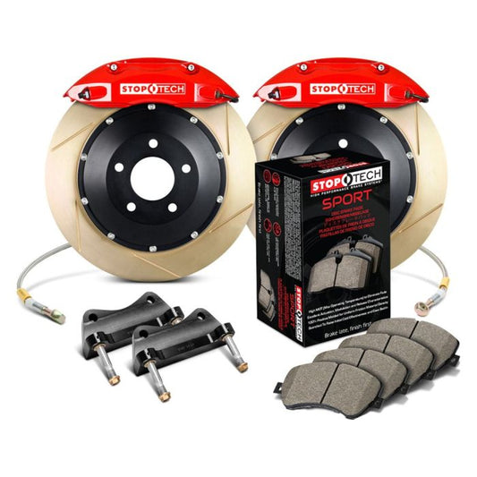 StopTech 83.183.4600.73 Sport Big Brake Kit - Front - 332x32mm Slotted & Zinc Coated - ST-40 Red